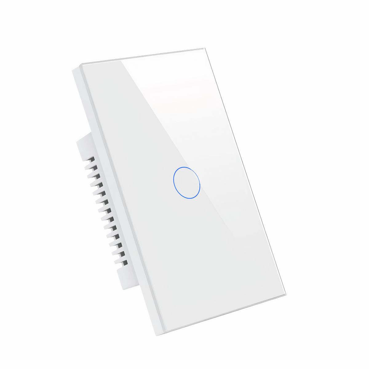 Interruptor Inteligente Smart Wi-Fi Alexa Touch Vidro Temperado Branco 4x2 - 1 Botão