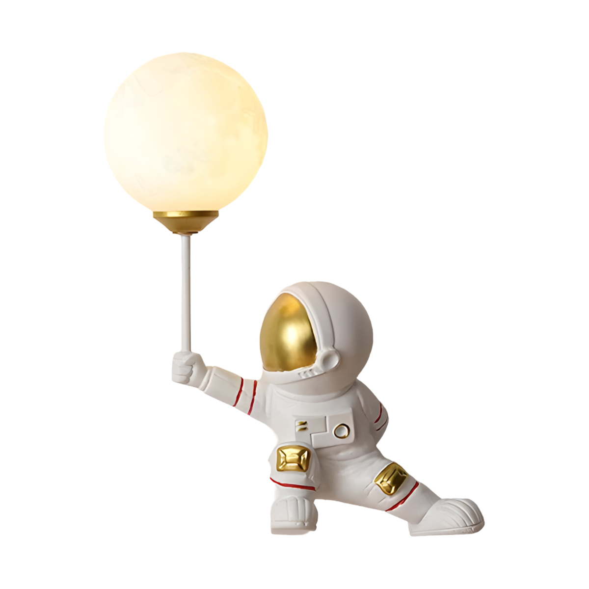 Luminária Arandela Moderna Infantil Acrílico Space Astronaut - A / Ø20x30cm / Branco Quente (3000K)