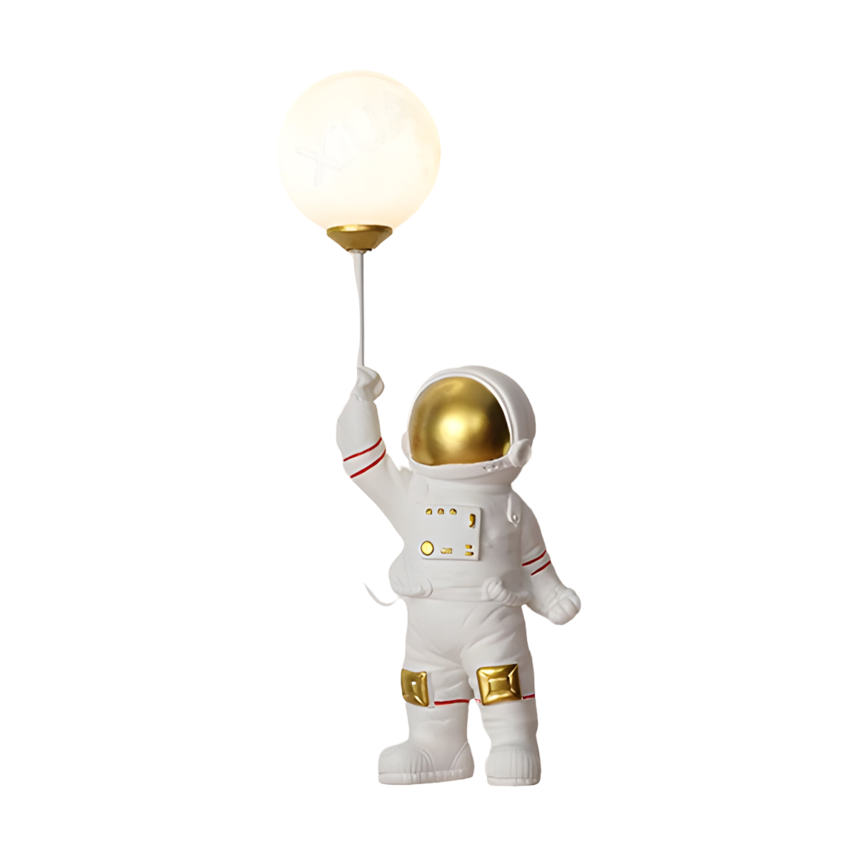 Luminária Arandela Moderna Infantil Acrílico Space Astronaut - C / Ø15x44cm / Branco Quente (3000K)