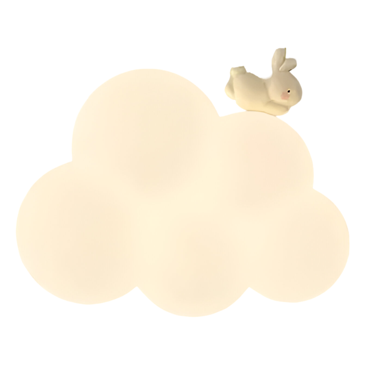 Luminária Arandela Moderna Infantil LED Acrílico Dream Cloud - Ø19cm / Nuvem Coelho / Branco Quente (3000K) / Acrílico e Resina / 220V