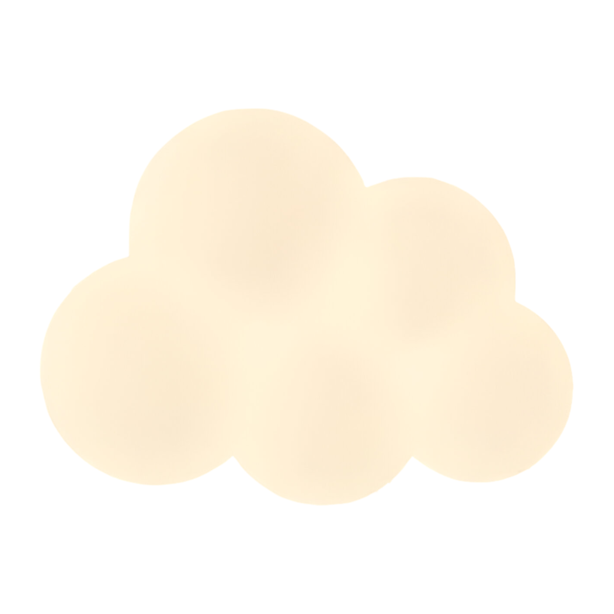 Luminária Arandela Moderna Infantil LED Acrílico Dream Cloud - Ø19cm / Nuvem / Branco Quente (3000K) / Acrílico e Resina / 220V