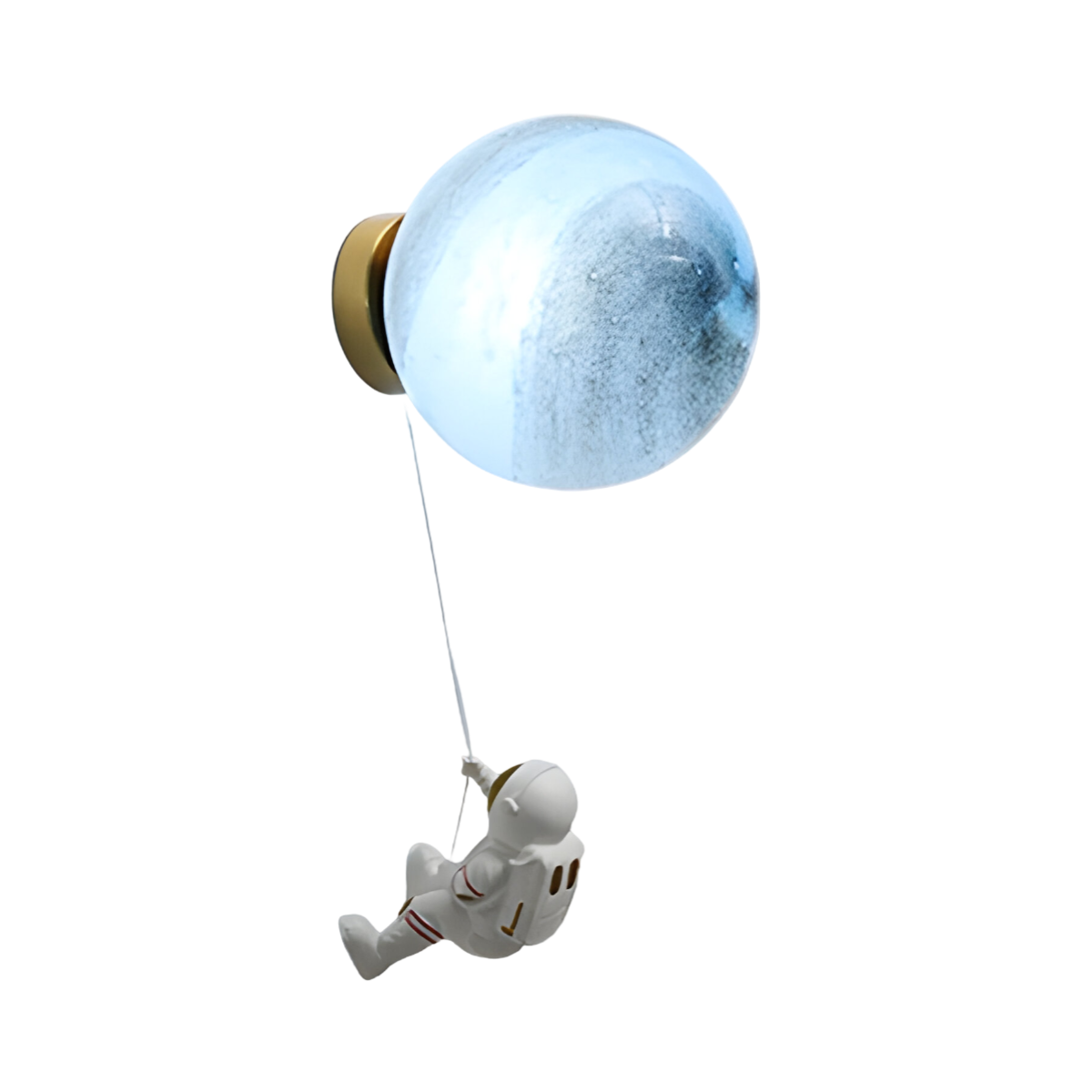 Luminária Arandela Moderna Infantil Resina Sky Ball - Planeta Terra / Ø15cm / Branco Quente (3000K)