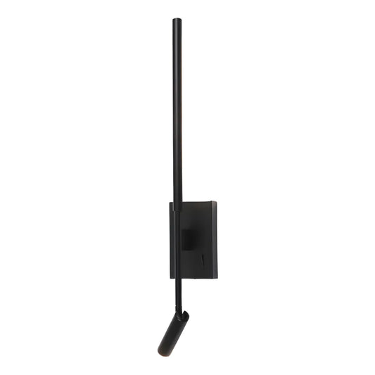 Luminária Arandela Moderna Minimalista Articulada Metal LED Dawn - Preto / Branco Quente (3000K)