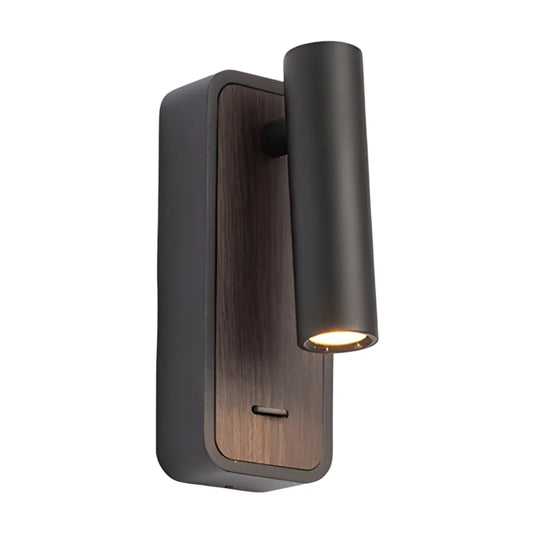 Luminária Arandela Moderna Minimalista Articulada Metal LED Nix - Preto / Spot / Branco Quente (3000K)