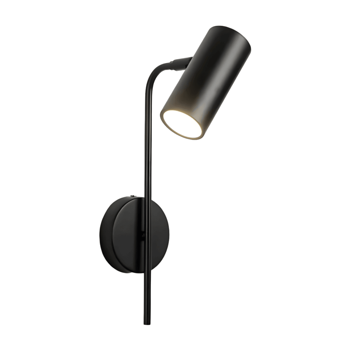 Luminária Arandela Moderna Minimalista Articulada Metal LED Pole - Preto / Sem botão / Branco Quente (3000K)