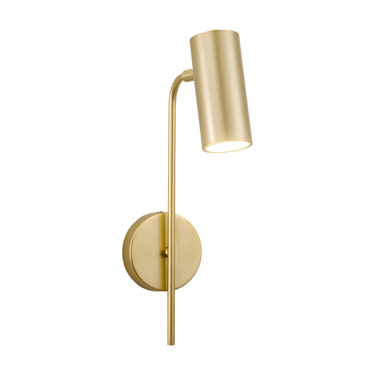 Luminária Arandela Moderna Minimalista Articulada Metal LED Pole - Dourado / Sem botão / Branco Quente (3000K)