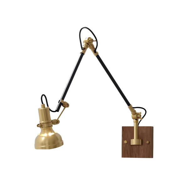 Luminária Arandela Moderna Minimalista Articulada Metal Madeira Beviena - ORNE™ — decor studio