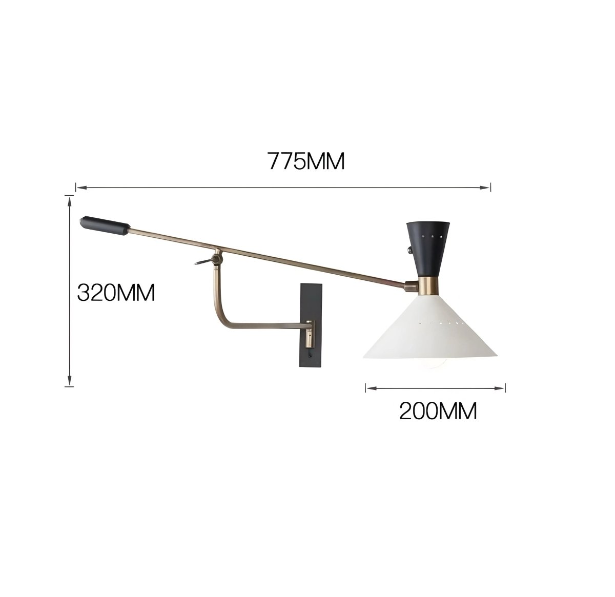 Luminária Arandela Moderna Minimalista Articulada Metal Pecco - ORNE™ — decor studio