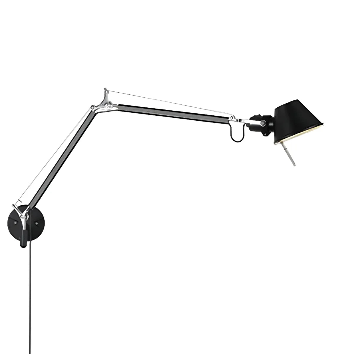 Luminária Arandela Moderna Minimalista Articulada Mide Tolomeo - Preto / Médio / Com plugue / Branco Neutro (4000K)