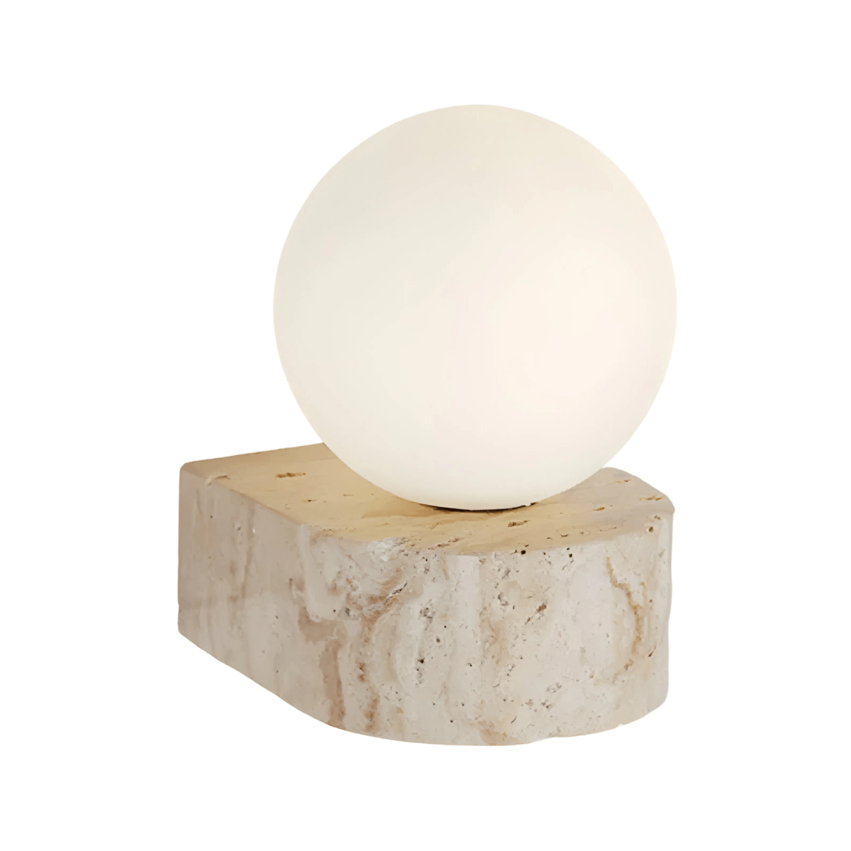 Luminária Arandela Moderna Minimalista Globo Bola Mármore Travertino Tunis - ORNE™ — decor studio