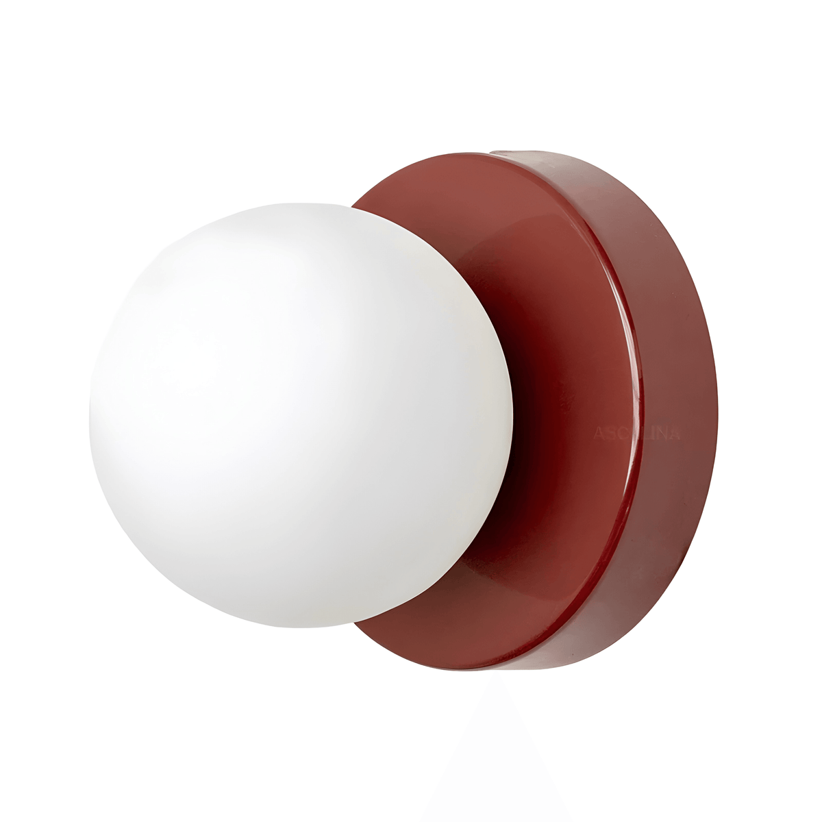 Luminária Arandela Moderna Minimalista Globo Vidro Vox - Vermelho / Ø12cm