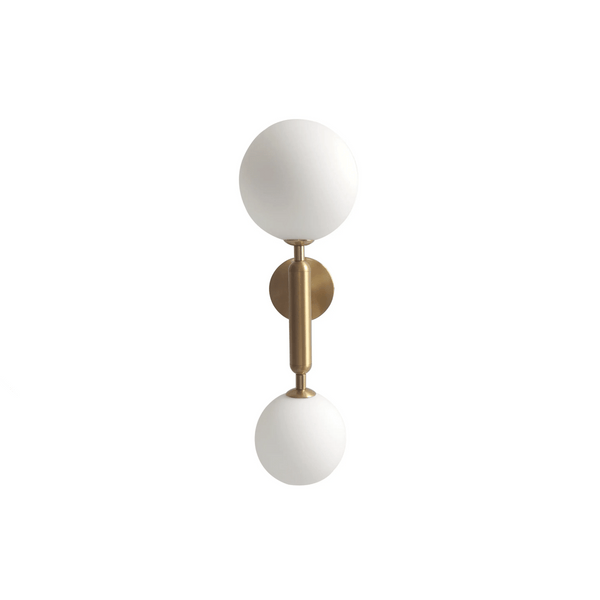 Luminária Arandela Moderna Minimalista Globos de Vidro Dourado Dalila - ORNE™ — decor studio