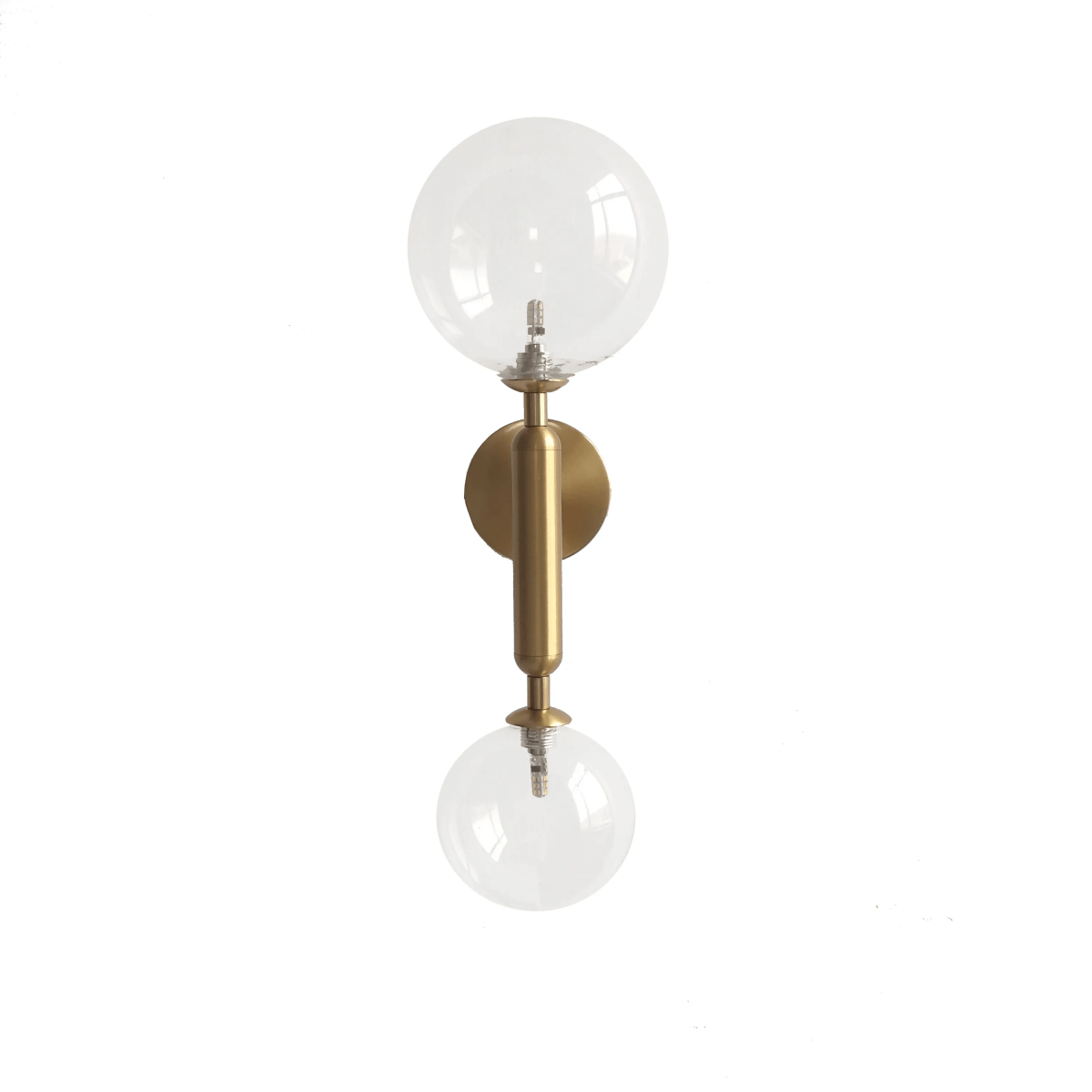 Luminária Arandela Moderna Minimalista Globos de Vidro Dourado Dalila - ORNE™ — decor studio