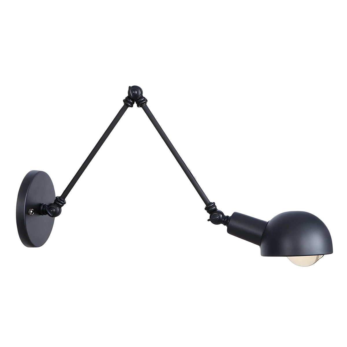 Luminária Arandela Moderna Minimalista Industrial Articulada Metal Ray - Preto / C / 110v/220v (Bivolt)