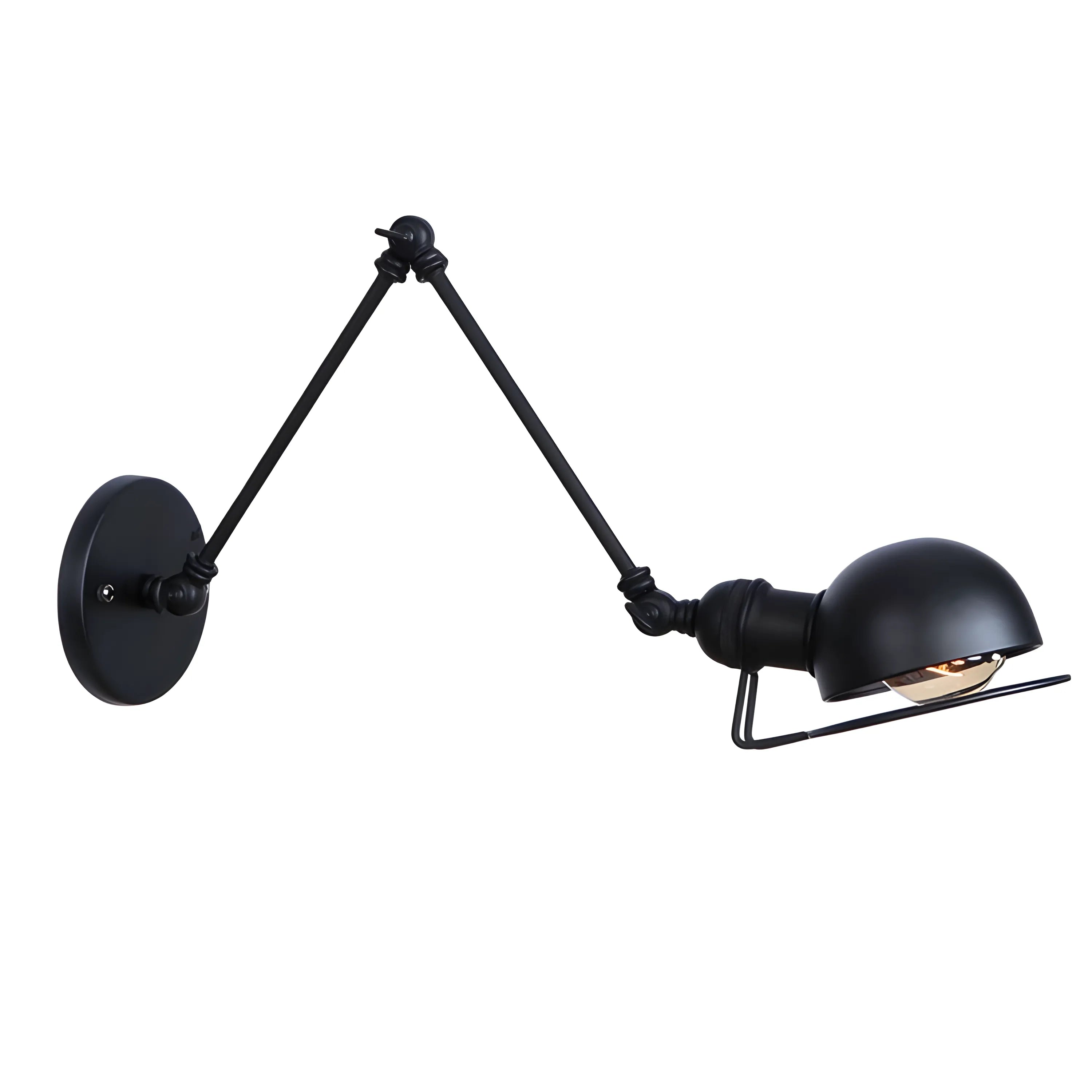 Luminária Arandela Moderna Minimalista Industrial Articulada Metal Ray - Preto / D / 110v/220v (Bivolt)