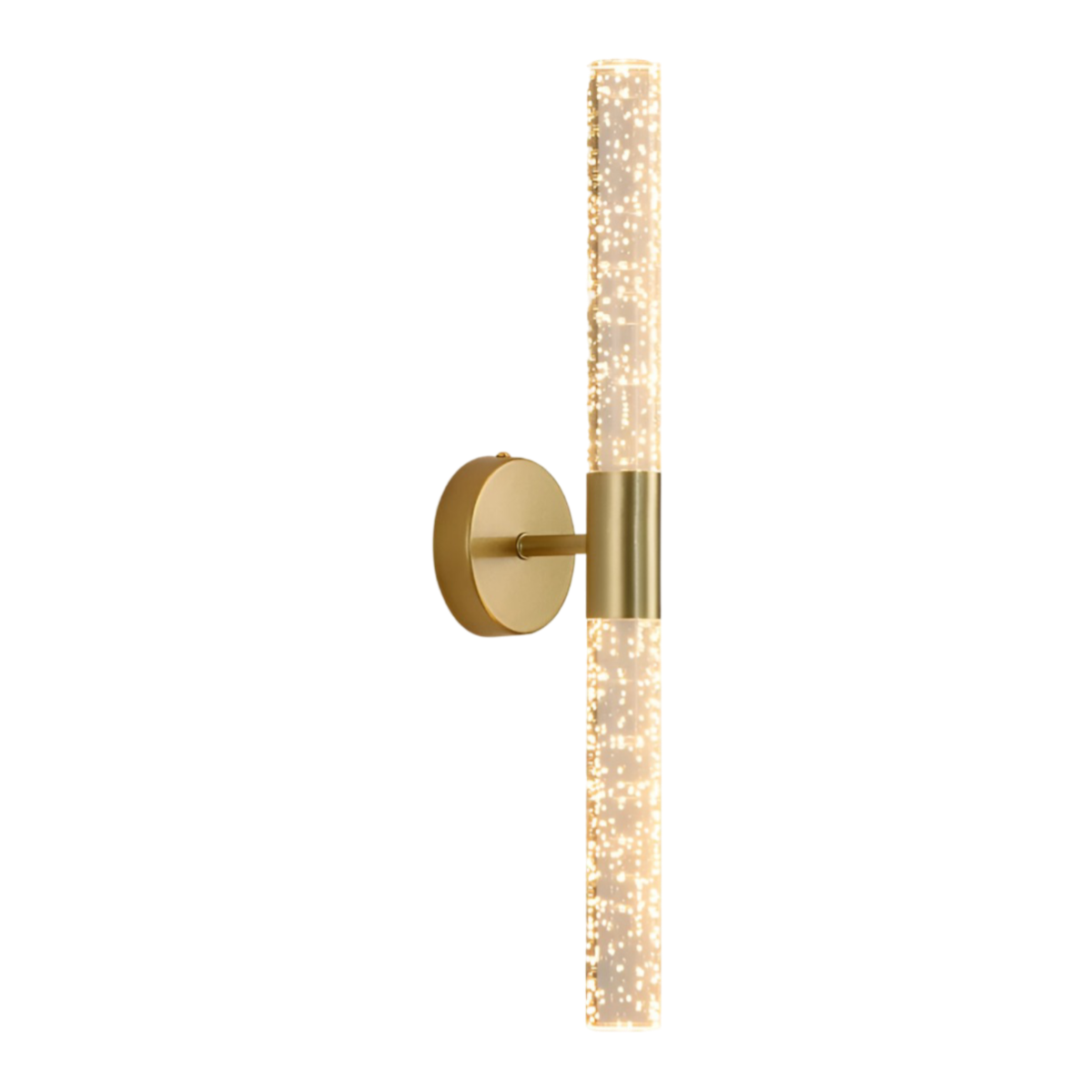 Luminária Arandela Moderna Minimalista LED Acrílico Stick - Dourado / Branco Quente (3000K)