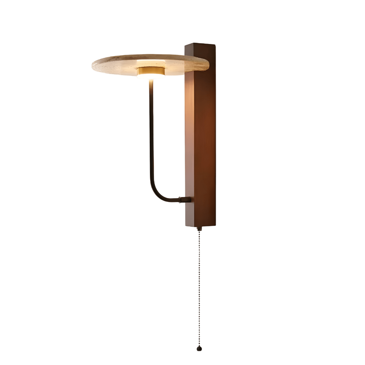 Luminária Arandela Moderna Minimalista LED Madeira Mármore Travertino Coelli - ORNE™ — decor studio