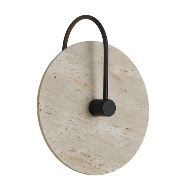 Luminária Arandela Moderna Minimalista LED Mármore Travertino Cavari - ORNE™ — decor studio