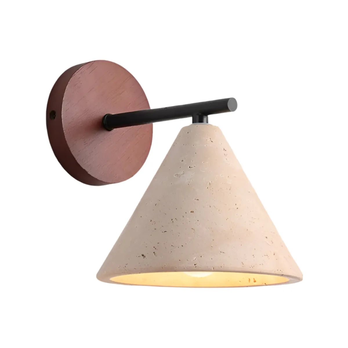 Luminária Arandela Moderna Minimalista Mármore Travertino Kora - ORNE™ — decor studio
