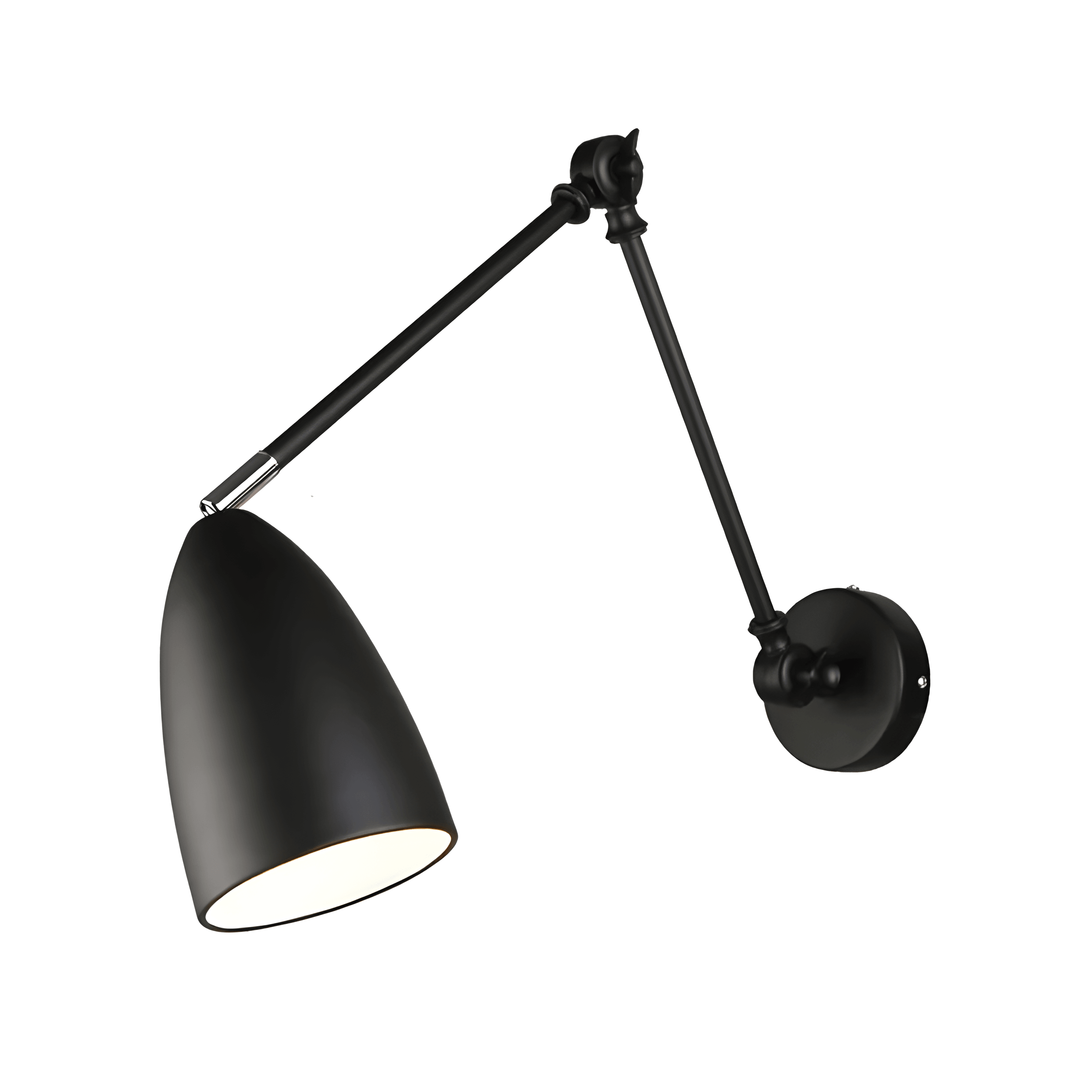 Luminária Arandela Moderna Minimalista Metal Articulada Aros - Preto