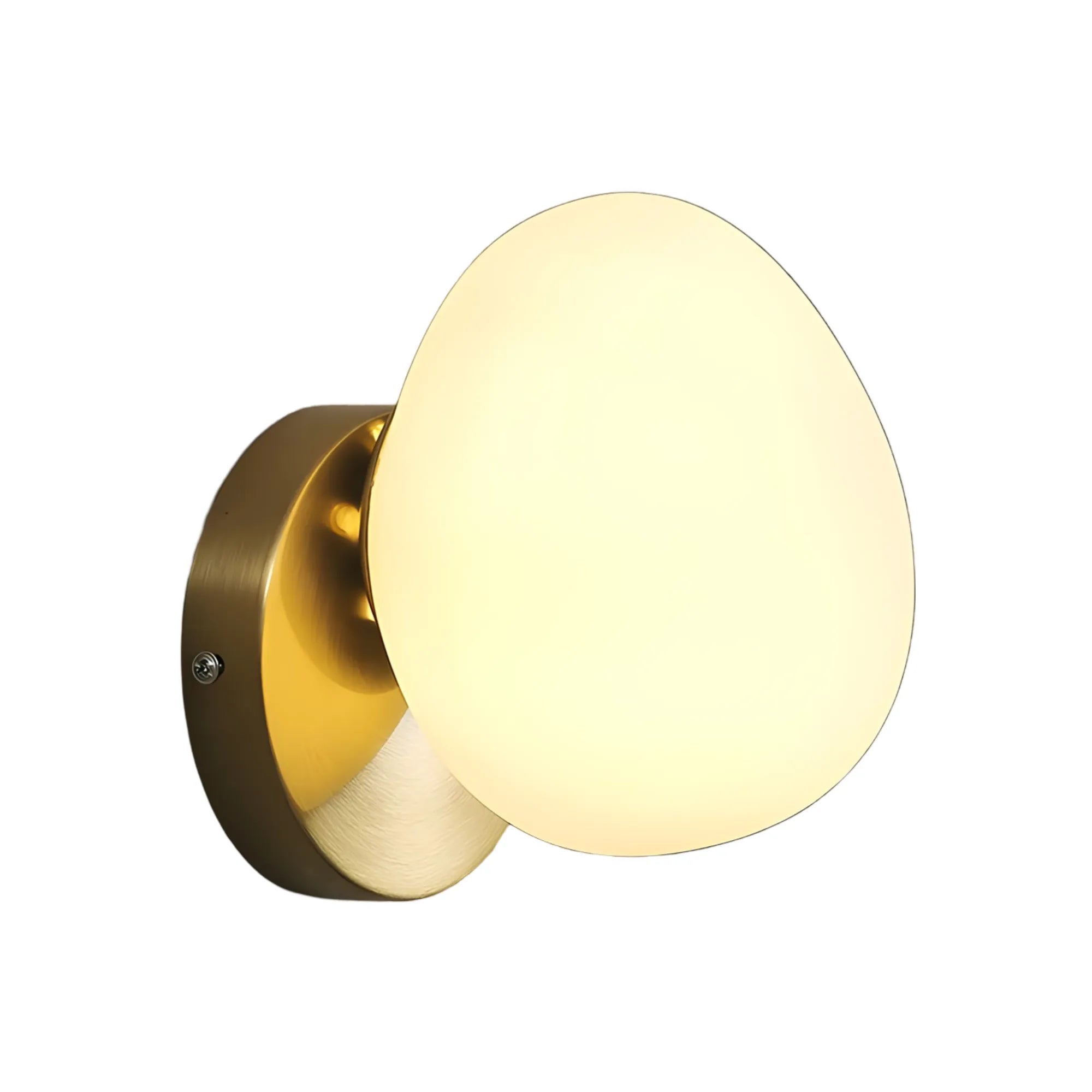 Luminária Arandela Moderna Minimalista Metal Vidro Egg - Ø13cm