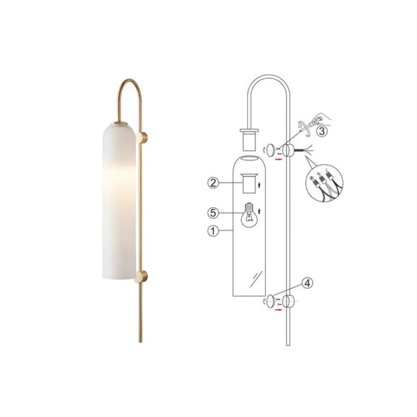 Luminária Arandela Moderna Minimalista Metal Vidro Myna - ORNE™ — decor studio