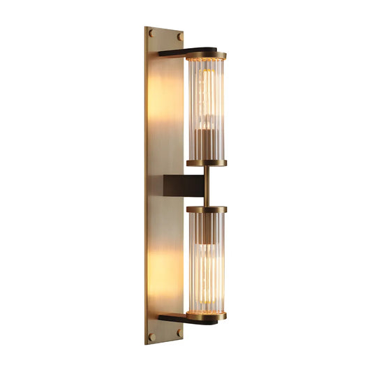 Luminária Arandela Moderna Minimalista Metal Vidro Split - Dourado