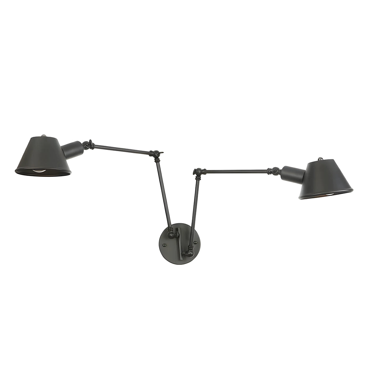 Luminária Arandela Moderna Minimalista Retrô Industrial Articulada Metal Ziri - Preto