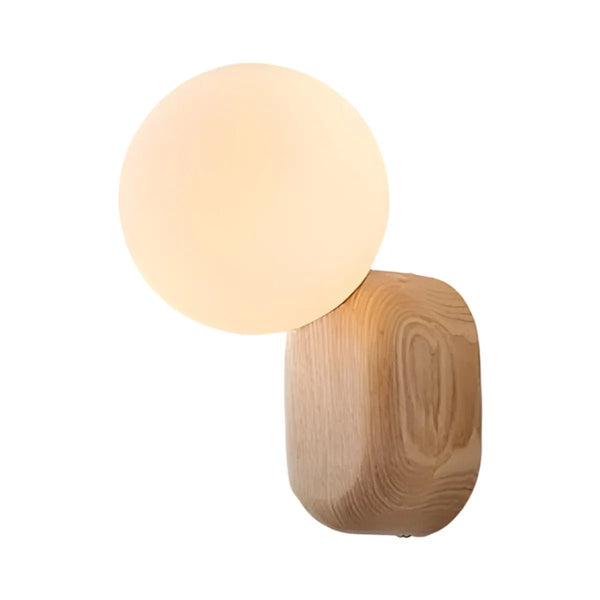 Luminária Arandela Moderna Minimalista Rústica Madeira Globo Bola Vidro Voltti - ORNE™ — decor studio