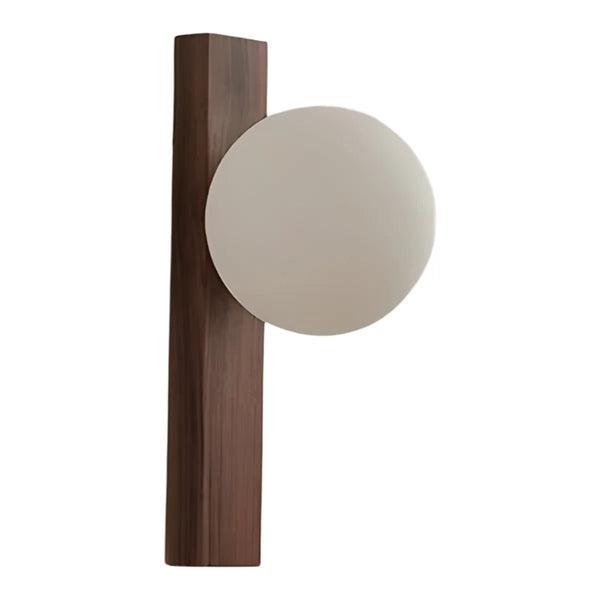 Luminária Arandela Moderna Minimalista Rústico Madeira Globo Vidro Ragnar - ORNE™ — decor studio