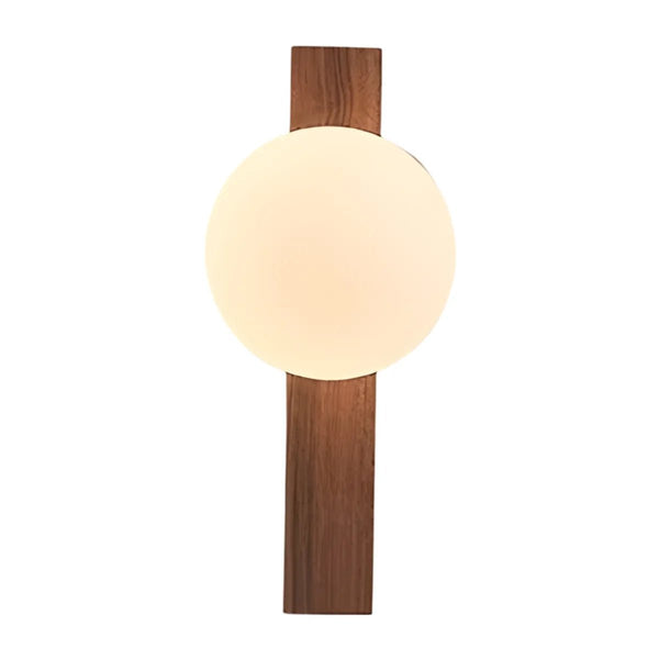 Luminária Arandela Moderna Minimalista Rústico Madeira Globo Vidro Ragnar - ORNE™ — decor studio