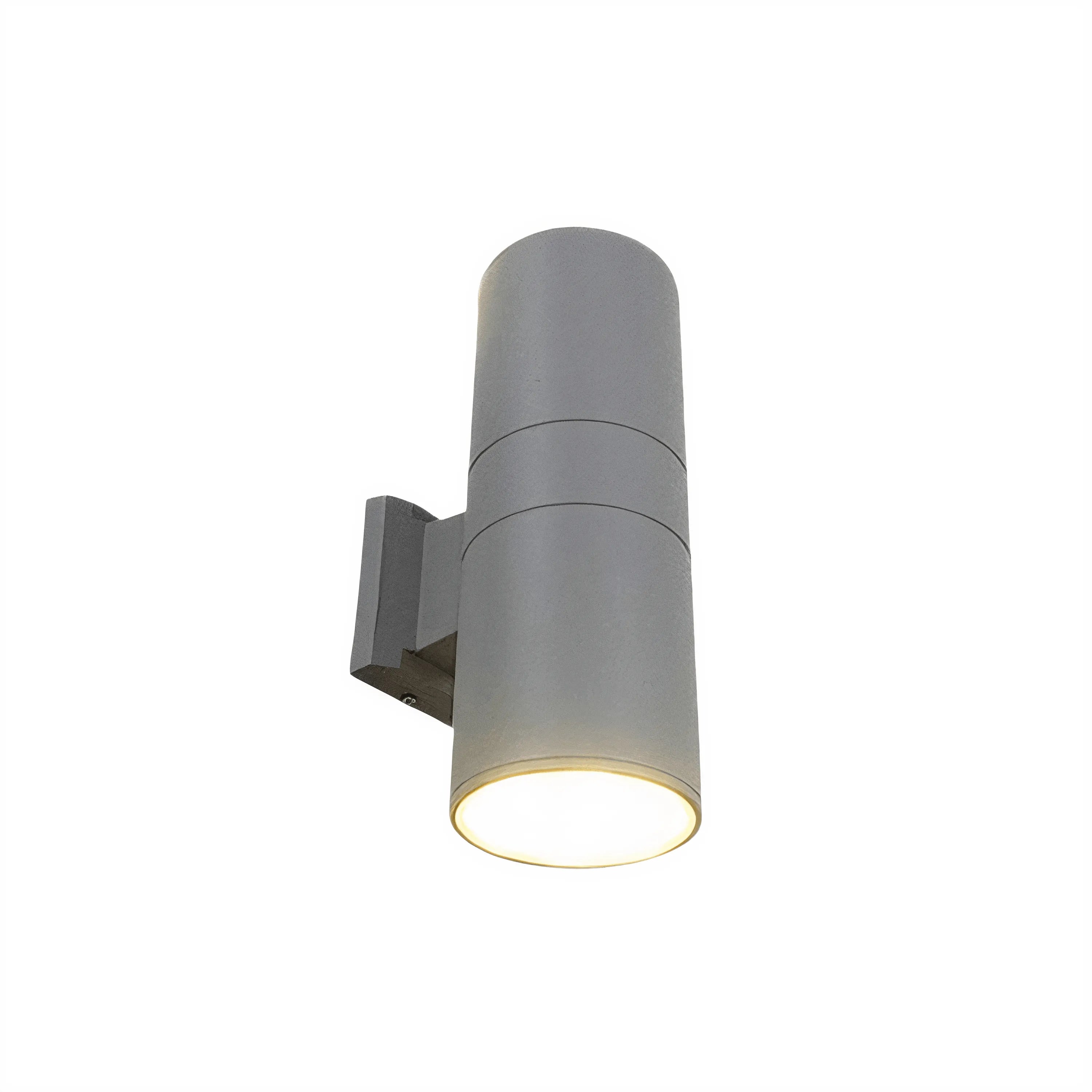 Luminária Arandela Moderna Tubo LED Duplo Externo IP65 Tube - Cinza / 6W / Branco Quente (3000K)