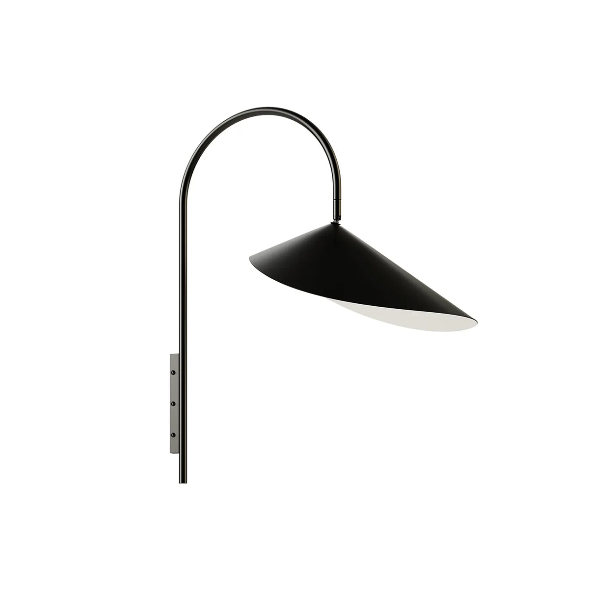 Luminária Arandela Moderno Minimalista Articulada Petal - Preto / 47cm / Sem plugue