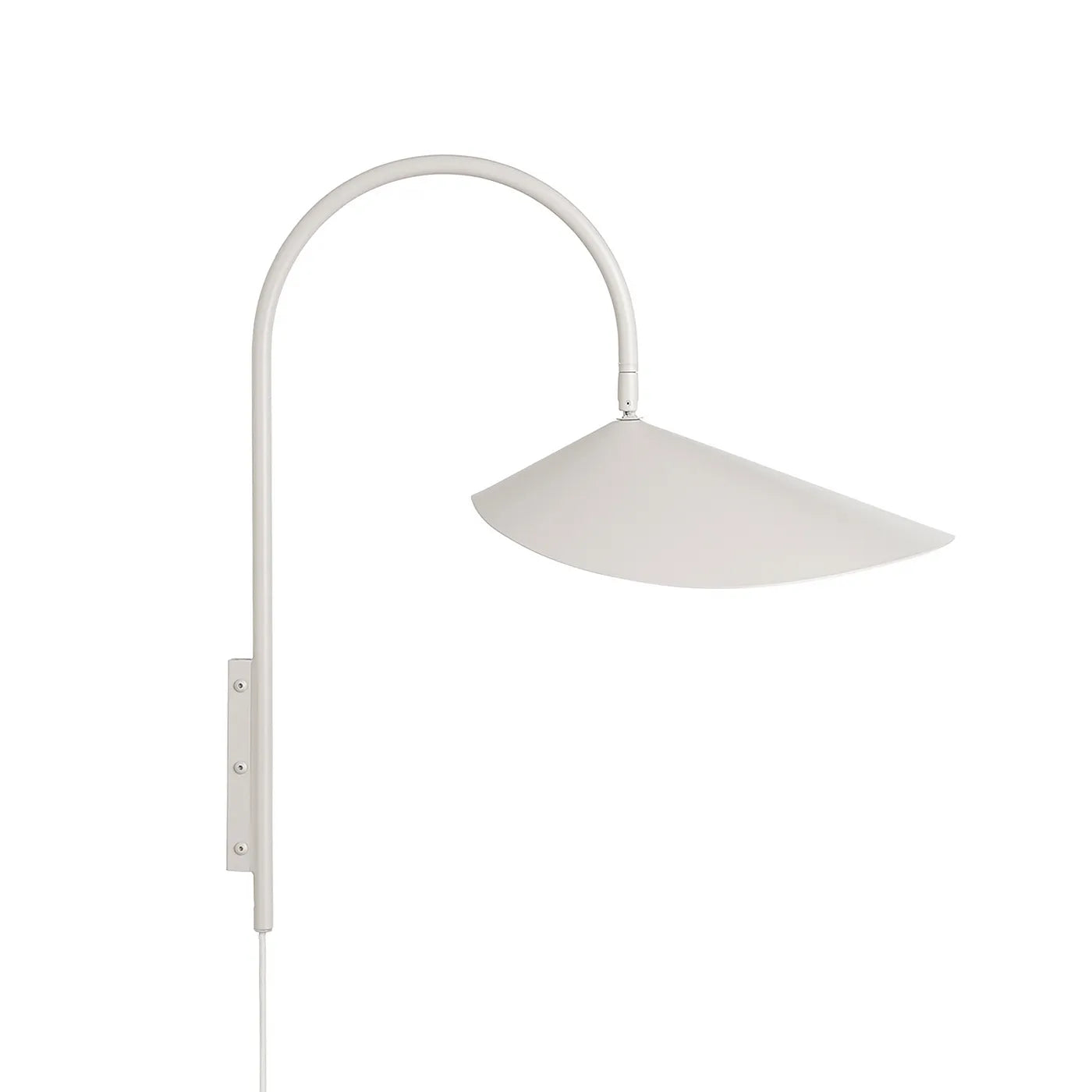 Luminária Arandela Moderno Minimalista Articulada Petal - Branco / 47cm / Com plugue