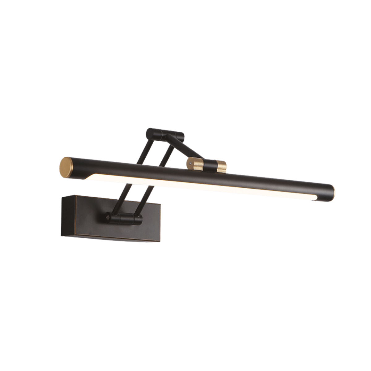 Luminária Arandela Moderno Minimalista Articulada Piper - Preto e Dourado / 43cm