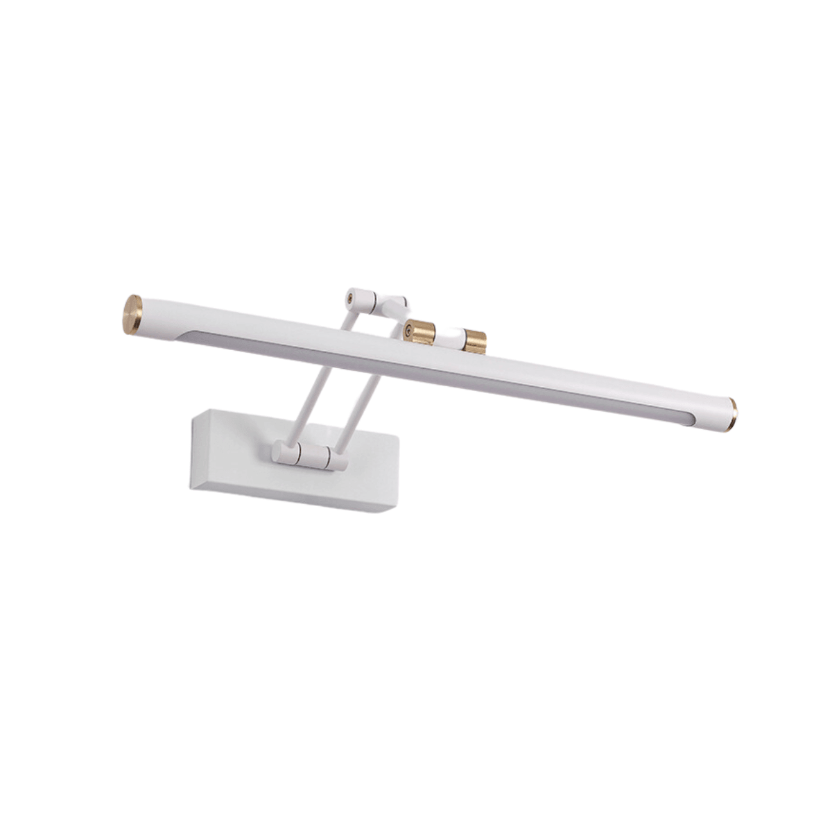 Luminária Arandela Moderno Minimalista Articulada Piper - Branco e Dourado / 43cm