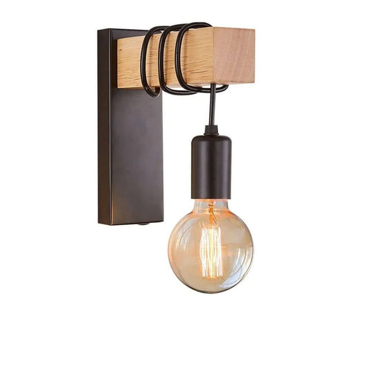 Luminária Arandela Vintage Retrô Metal e Madeira Conny - ORNE™ — decor studio