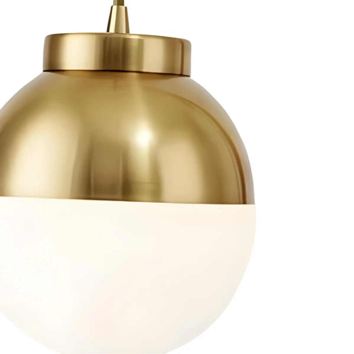 Luminária de Chão Moderna Minimalista Globo Vidro Bola Metal Angle - Dourado / Ø33x165cm