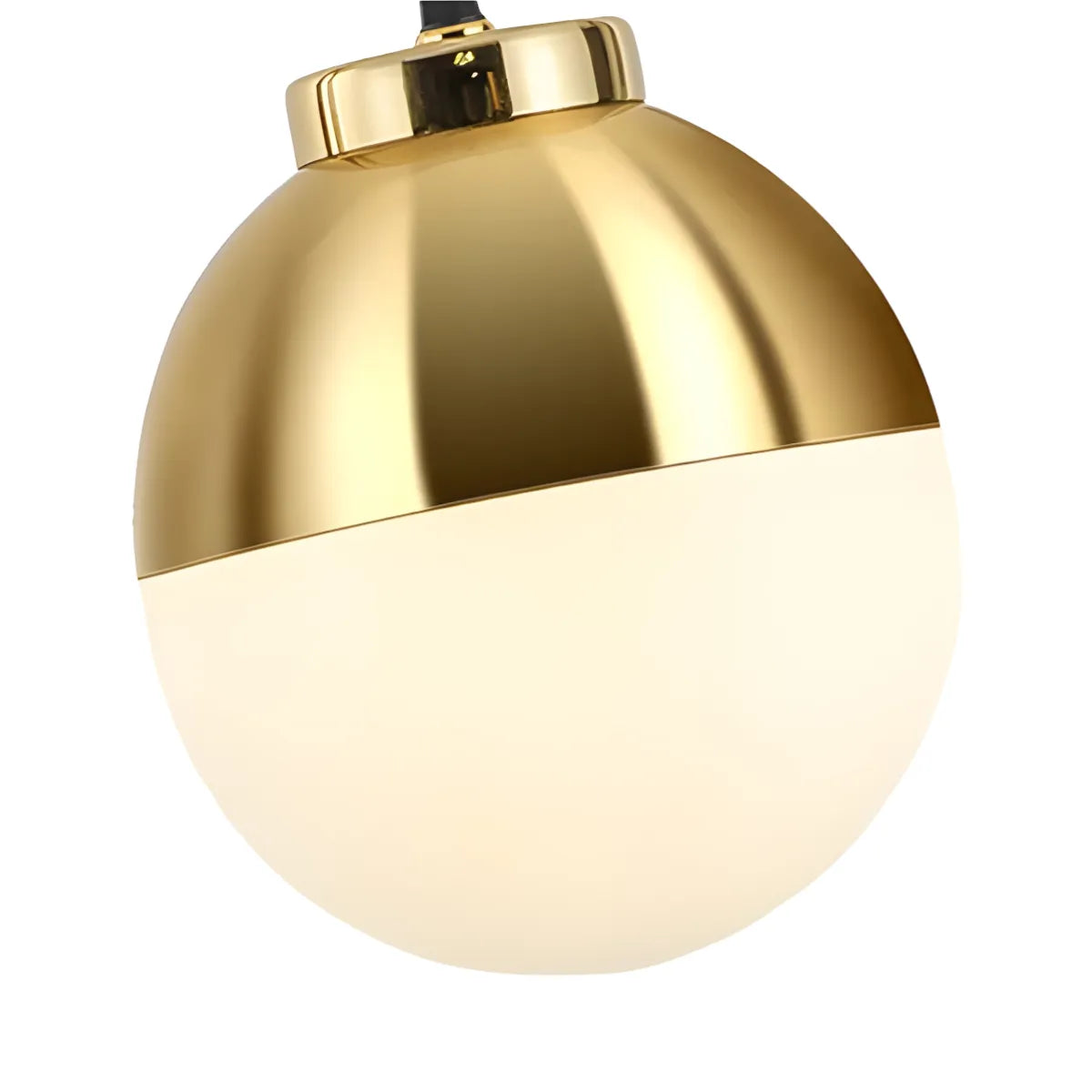 Luminária de Chão Moderna Minimalista Globo Vidro Bola Metal Angle - Dourado / Ø33x165cm