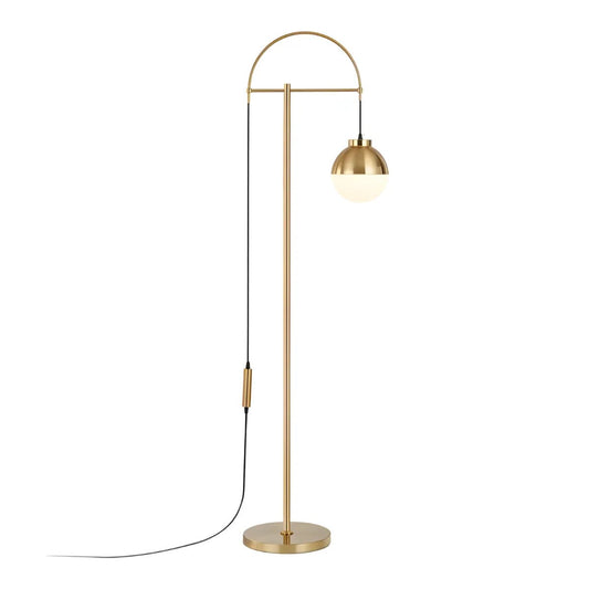 Luminária de Chão Moderna Minimalista Globo Vidro Bola Metal Angle - ORNE™ — decor studio