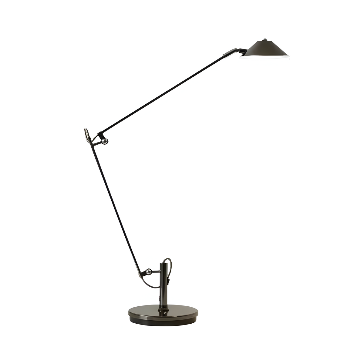 Luminária de Mesa Abajur Moderna Minimalista Articulada LED Metal Balli - Preto / Branco Quente (3000K)