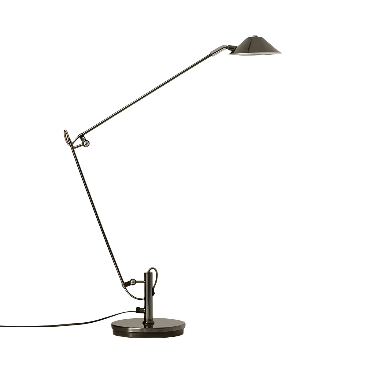 Luminária de Mesa Abajur Moderna Minimalista Articulada LED Metal Balli - Preto / Branco Quente (3000K)