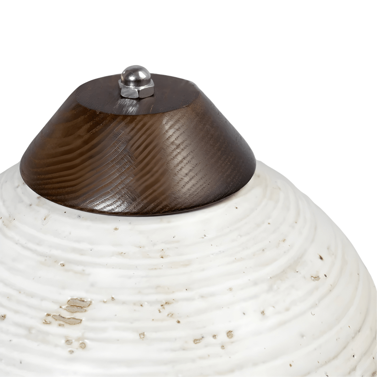 Luminária de Mesa Abajur Moderna Minimalista LED Cerâmica Madeira Ollie - ORNE™ — decor studio