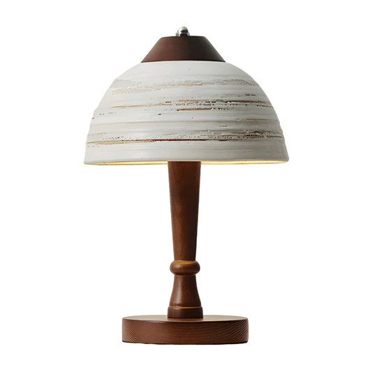 Luminária de Mesa Abajur Moderna Minimalista LED Cerâmica Madeira Ollie - ORNE™ — decor studio