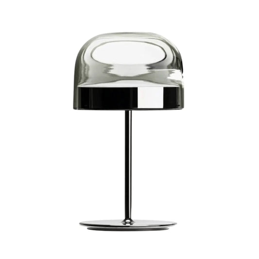 Luminária de Mesa Abajur Moderna Minimalista Metal Hard - Prata / Branco Quente (3000K)