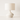 Luminária De Mesa Abajur Moderna Minimalista Resina Tecido Ucky - Branco / Ø28x40cm - ORNE™