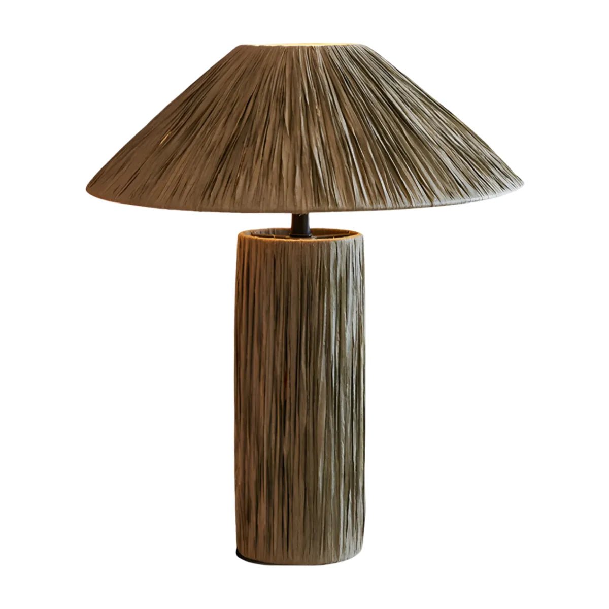 Luminária de Mesa Abajur Moderna Minimalista Rústica Palha Jolt - ORNE™ — decor studio