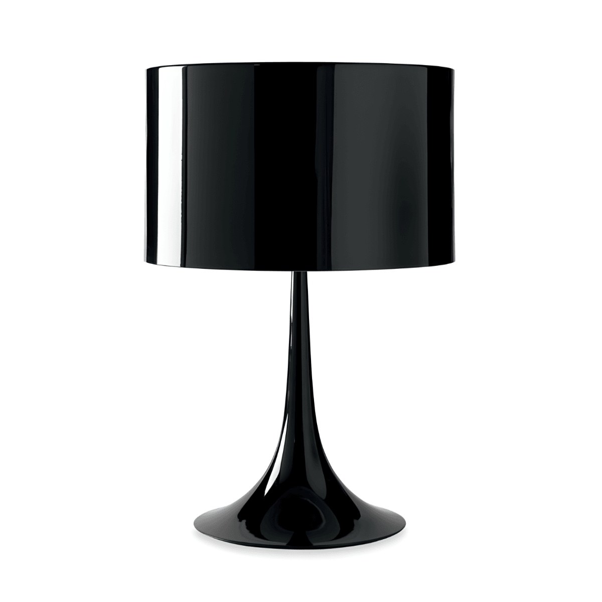 Luminária de Mesa Abajur Moderna Minimalista Spun - Ø25cm / Preto