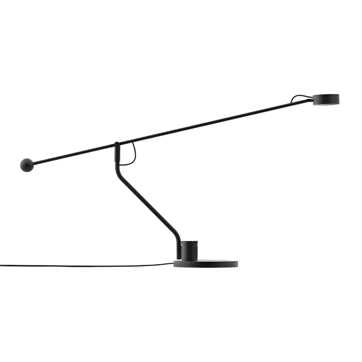 Luminária de Mesa Moderna Minimalista Articulada Metal LED Asti - Preto / Branco Quente (3000K)