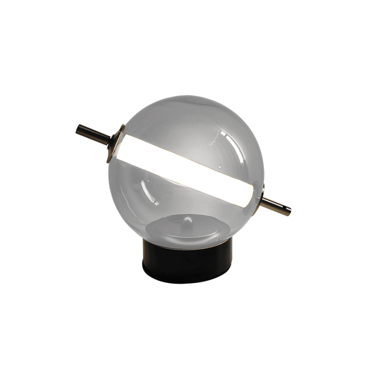 Luminária de Mesa Moderna Minimalista Globo Vidro LED Unlit - Ø20cm / Incolor / Branco Quente (3000K)